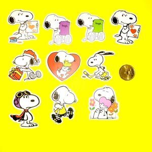 3/$20 Brand New 10x Snoopy Waterproof Stickers #c